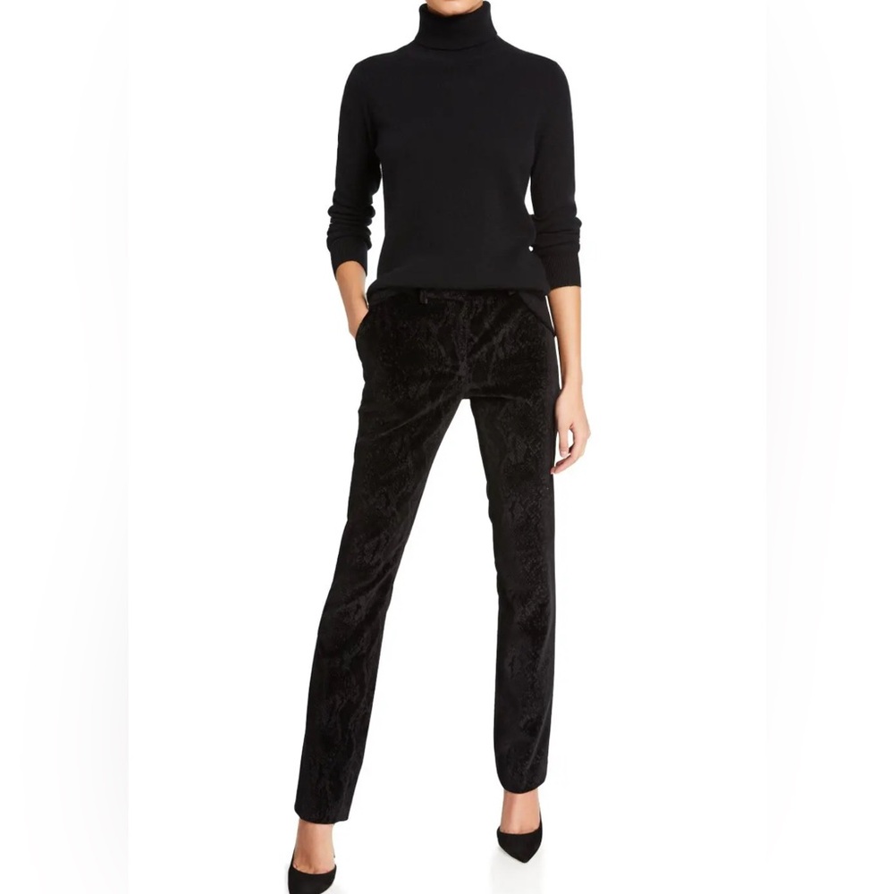 Frame Perfect Velvet Snake Print Trousers Pants Size 8 NWT